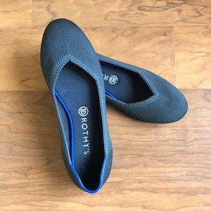 Rothy's shoes - THE FLAT - Black Solid